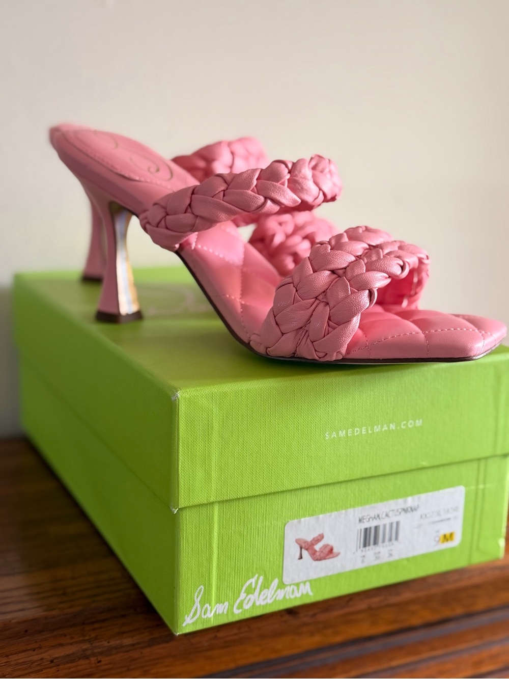 Sam Edelman Meghan Braided Mule Heels summer chic preppy coastal brunch NWT NIB - Picture 9 of 16